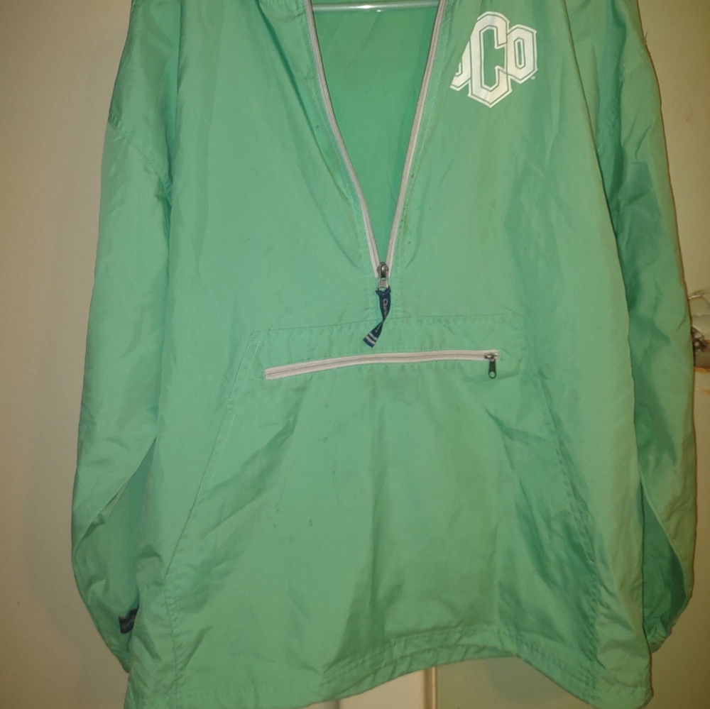 Woman's Charles River Apperel Windbreaker With Hood 1/2‎ Zip  UCO Size Small